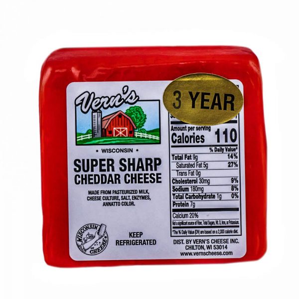 Wisconsin Sharp Cheddar - Aged 3 Years - 16 oz.